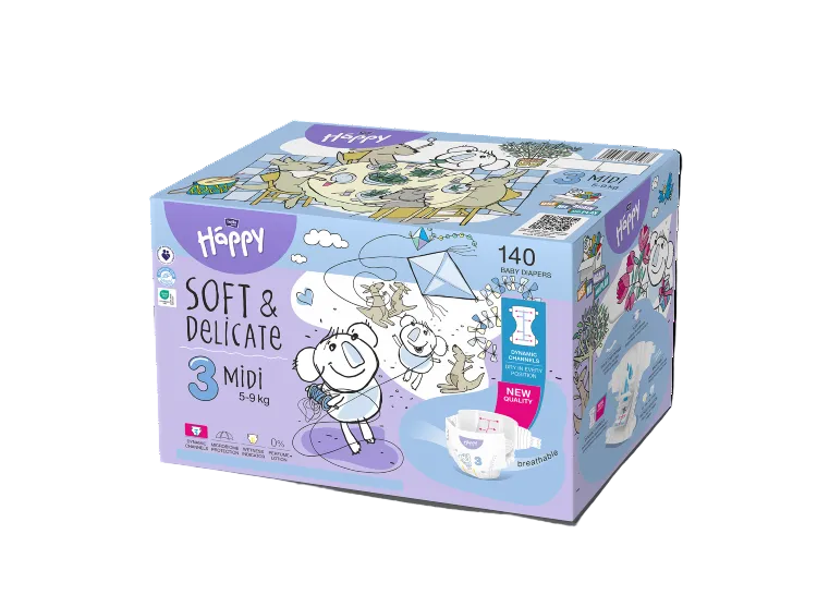 Happy Diapers Value Box in 6 sizes