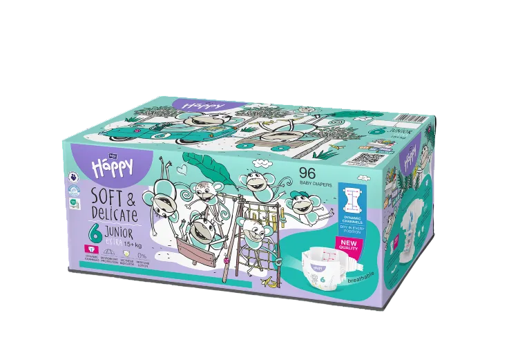 Happy Diapers Value Box in 6 sizes