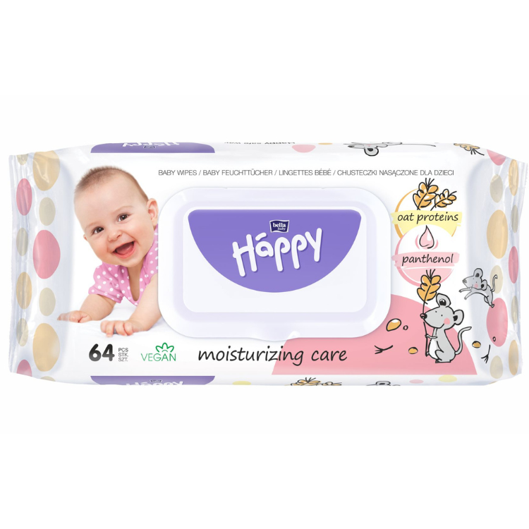 Happy Baby Wipes Oat Proteins & Panthenol