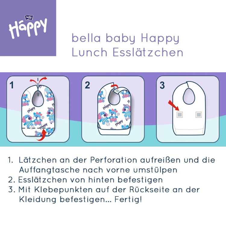 Happy Lunch disposable bibs