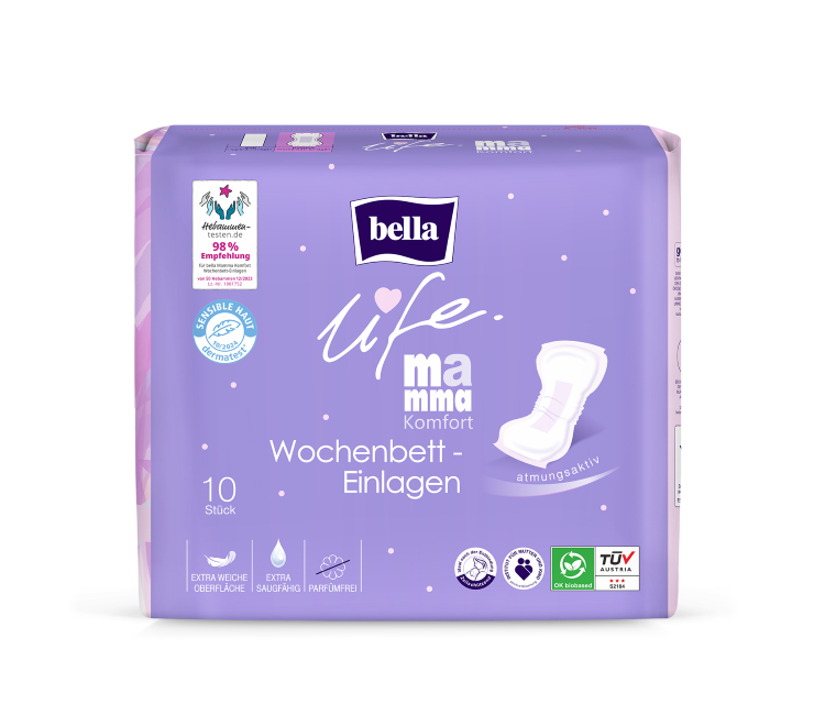 bella life Mamma, Komfort, Wochenbett-Einlagen (10 Stück)